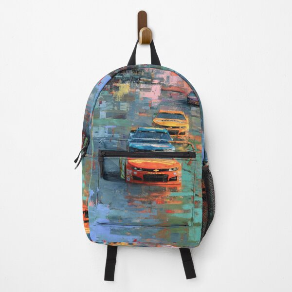 Item preview, Abstract depiction of NASCAR cars racing with vibrant colours Art Inspired By Nature And The Active Outdoors designed and sold by CDC40.