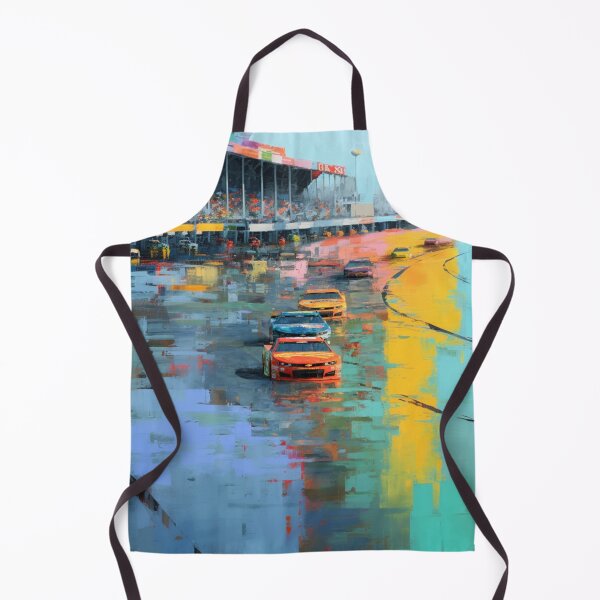 Item preview, Abstract depiction of NASCAR cars racing with vibrant colours Art Inspired By Nature And The Active Outdoors designed and sold by CDC40.