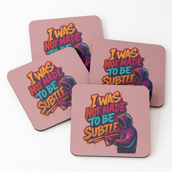 Item preview, “I Was Not Made to Be Subtle” Graffiti Artist Sticker – Fierce Urban Quote for Rebels & Creatives designed and sold by PunchDrop.