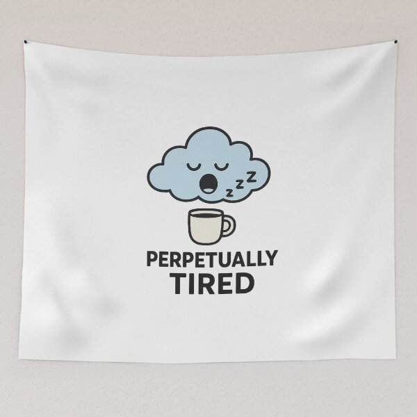 Item preview, Sleepy Humor Tee – Perpetually Tired designed and sold by Long Family Gifts.