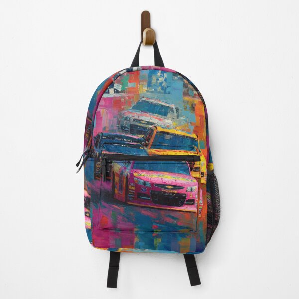 Item preview, Abstract depiction of NASCAR cars racing with vibrant colours Art Inspired By Nature And The Active Outdoors designed and sold by CDC40.