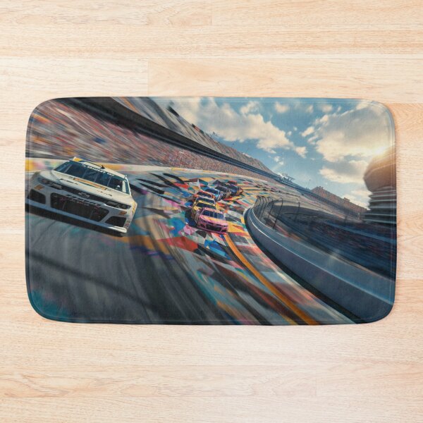 Item preview, Cars speeding around a track amidst geometric patterns Art Inspired By Nature And The Active Outdoors designed and sold by CDC40.