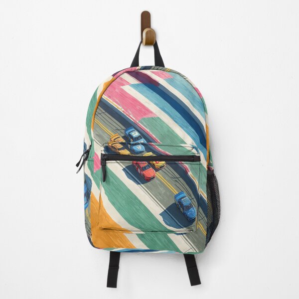 Item preview, Cars speeding around a track amidst geometric patterns Art Inspired By Nature And The Active Outdoors designed and sold by CDC40.