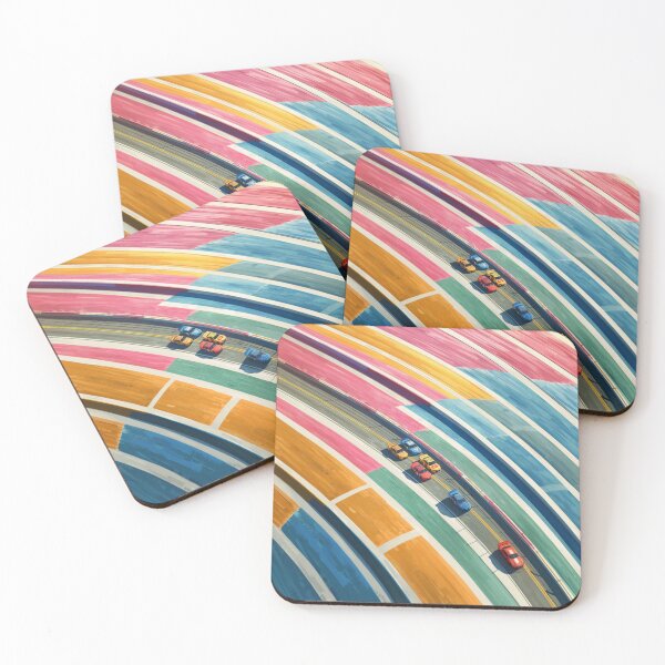 Item preview, Cars speeding around a track amidst geometric patterns Art Inspired By Nature And The Active Outdoors designed and sold by CDC40.
