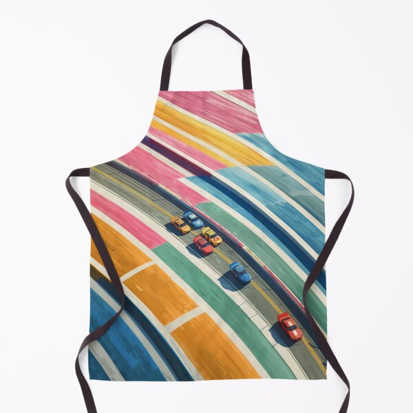 Item preview, Cars speeding around a track amidst geometric patterns Art Inspired By Nature And The Active Outdoors designed and sold by CDC40.