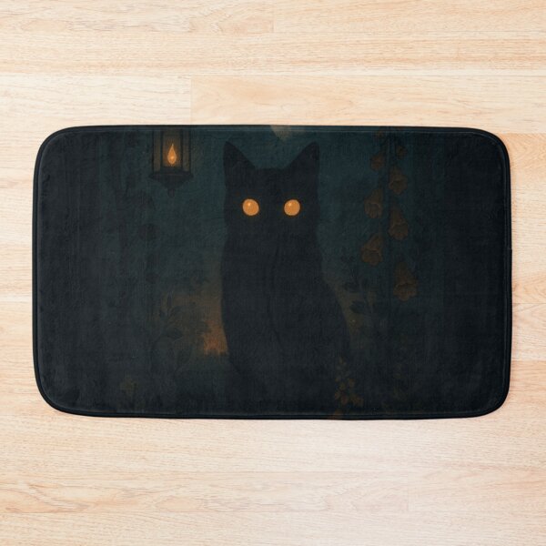 Item preview, Moonlit Black Cat – Glowing Eyes & Enchanted Lantern designed and sold by Painted Moon by Luna Bee™.