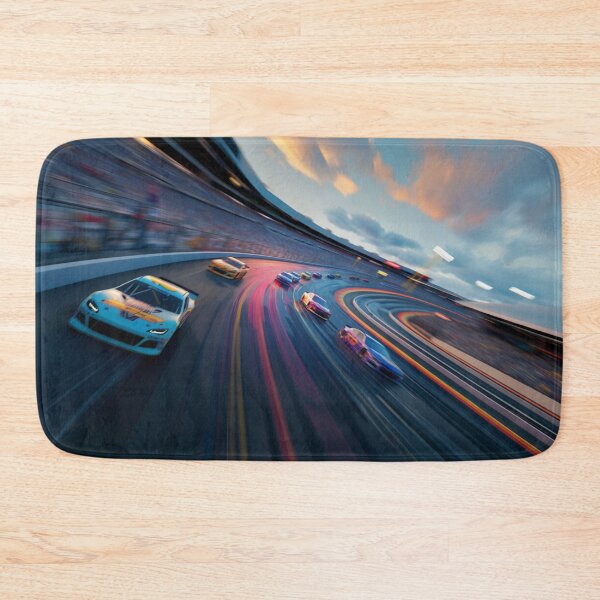Item preview, Cars speeding around a track amidst geometric patterns Art Inspired By Nature And The Active Outdoors designed and sold by CDC40.