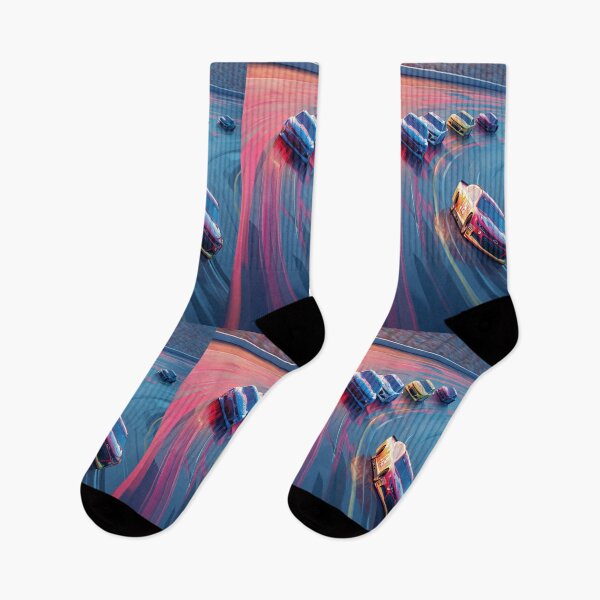 Item preview, Cars speeding around a track amidst geometric patterns Art Inspired By Nature And The Active Outdoors designed and sold by CDC40.