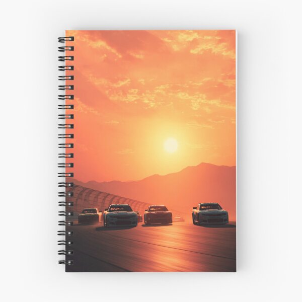 Item preview, Sunset gradient backdrop with NASCAR cars in motion Art Inspired By Nature And The Active Outdoors designed and sold by CDC40.