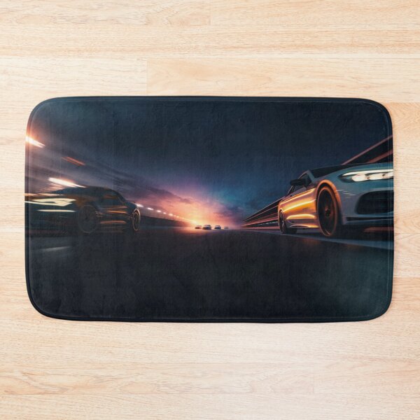 Item preview, Sunset gradient backdrop with NASCAR cars in motion Art Inspired By Nature And The Active Outdoors designed and sold by CDC40.