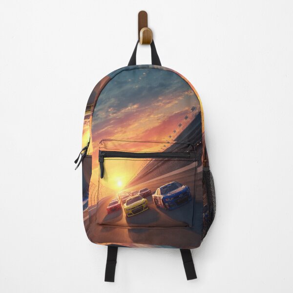 Item preview, Sunset gradient backdrop with NASCAR cars in motion Art Inspired By Nature And The Active Outdoors designed and sold by CDC40.