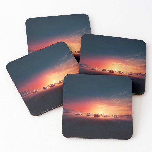 Item preview, Sunset gradient backdrop with NASCAR cars in motion Art Inspired By Nature And The Active Outdoors designed and sold by CDC40.