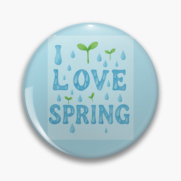 Item preview, I Love Spring – Raindrops & Sprouts Typography designed and sold by GeoWild Designs.