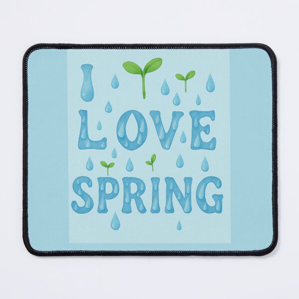 Item preview, I Love Spring – Raindrops & Sprouts Typography designed and sold by GeoWild Designs.