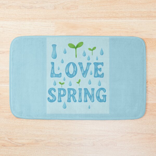 Item preview, I Love Spring – Raindrops & Sprouts Typography designed and sold by GeoWild Designs.