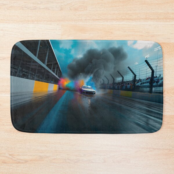 Item preview, NASCAR car kicking up splashes of color during a race Art Inspired By Nature And The Active Outdoors designed and sold by CDC40.