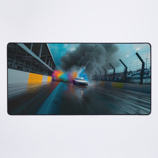 Item preview, NASCAR car kicking up splashes of color during a race Art Inspired By Nature And The Active Outdoors designed and sold by CDC40.