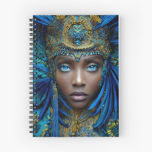 Item preview, Stunning Blue-Themed Portrait with Rich Details designed and sold by Artessie.