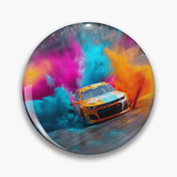 Item preview, NASCAR car kicking up splashes of color during a race Art Inspired By Nature And The Active Outdoors designed and sold by CDC40.