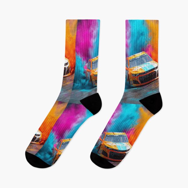 Item preview, NASCAR car kicking up splashes of color during a race Art Inspired By Nature And The Active Outdoors designed and sold by CDC40.