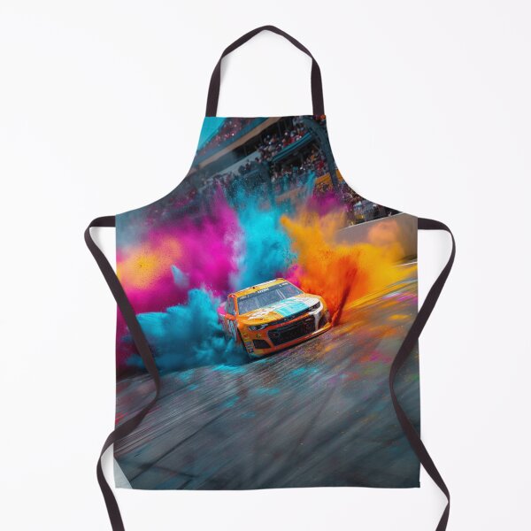Item preview, NASCAR car kicking up splashes of color during a race Art Inspired By Nature And The Active Outdoors designed and sold by CDC40.