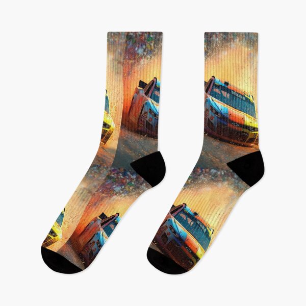 Item preview, NASCAR car kicking up splashes of color during a race Art Inspired By Nature And The Active Outdoors designed and sold by CDC40.