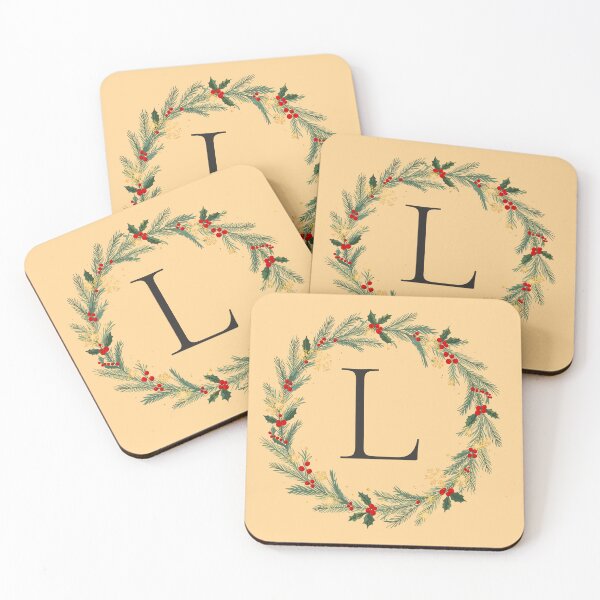 Item preview,  Christmas Monogram Letter L Ornament Wreath – Holiday Initial Gift 2025 designed and sold by Punnyverse.