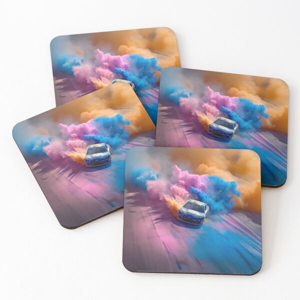 Item preview, NASCAR car kicking up splashes of color during a race Art Inspired By Nature And The Active Outdoors designed and sold by CDC40.