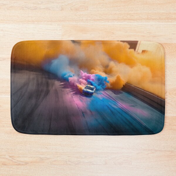 Item preview, NASCAR car kicking up splashes of color during a race Art Inspired By Nature And The Active Outdoors designed and sold by CDC40.