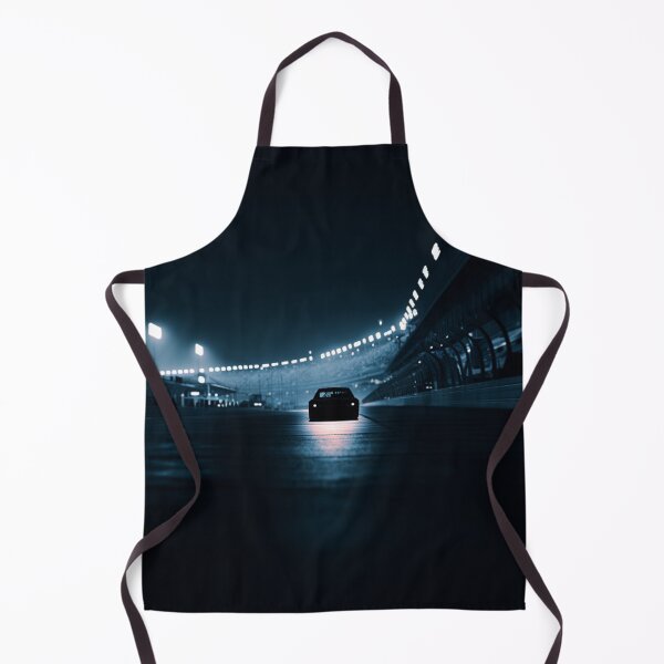 Item preview, Monochrome silhouette of a NASCAR car against a neon-lit track Art Inspired By Nature And The Active Outdoors designed and sold by CDC40.