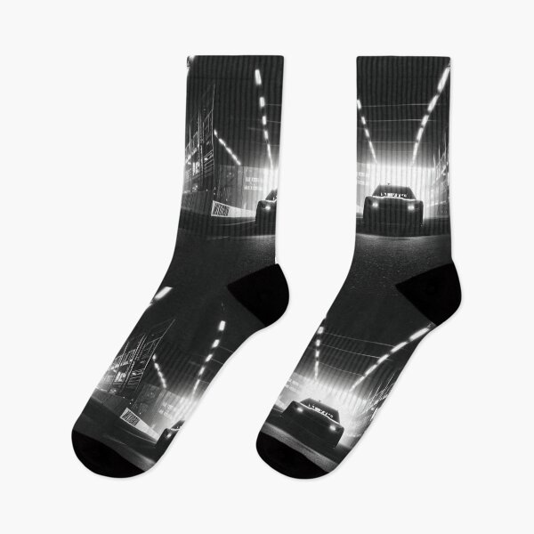 Item preview, Monochrome silhouette of a NASCAR car against a neon-lit track Art Inspired By Nature And The Active Outdoors designed and sold by CDC40.