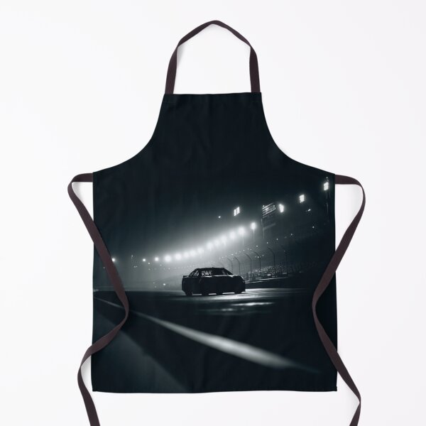 Item preview, Monochrome silhouette of a NASCAR car against a neon-lit track Art Inspired By Nature And The Active Outdoors designed and sold by CDC40.