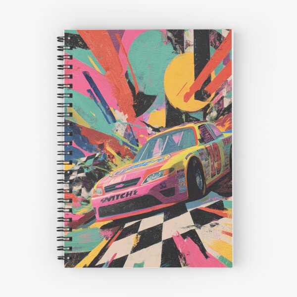 Item preview, Psychedelic twist on a NASCAR scene with bold colours and abstract shapes Art Inspired By Nature And The Active Outdoors designed and sold by CDC40.