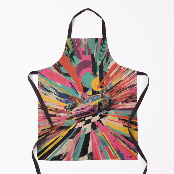 Item preview, Psychedelic twist on a NASCAR scene with bold colours and abstract shapes Art Inspired By Nature And The Active Outdoors designed and sold by CDC40.