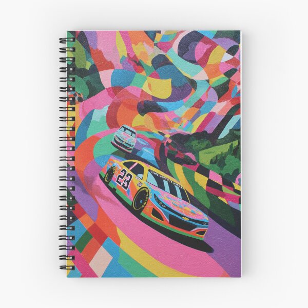 Item preview, Psychedelic twist on a NASCAR scene with bold colours and abstract shapes Art Inspired By Nature And The Active Outdoors designed and sold by CDC40.