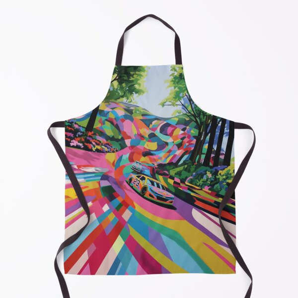 Item preview, Psychedelic twist on a NASCAR scene with bold colours and abstract shapes Art Inspired By Nature And The Active Outdoors designed and sold by CDC40.