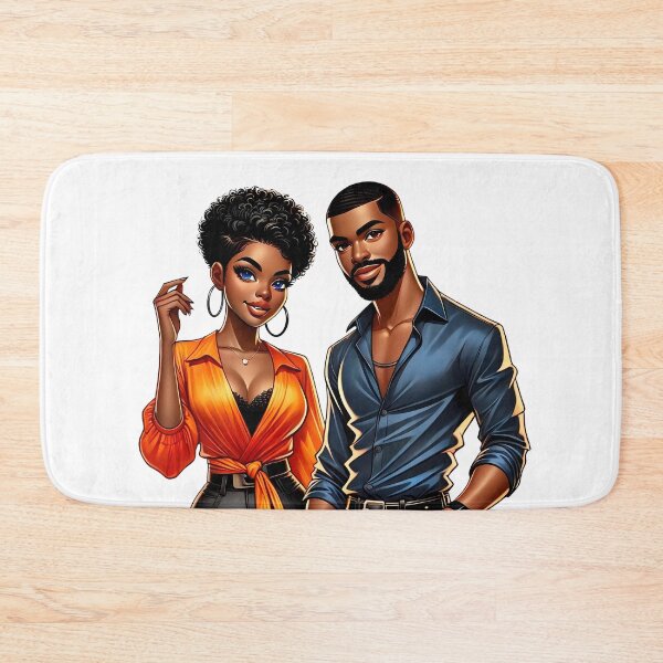 Item preview, Elegant Black Couple Romance Art designed and sold by Lulunza.