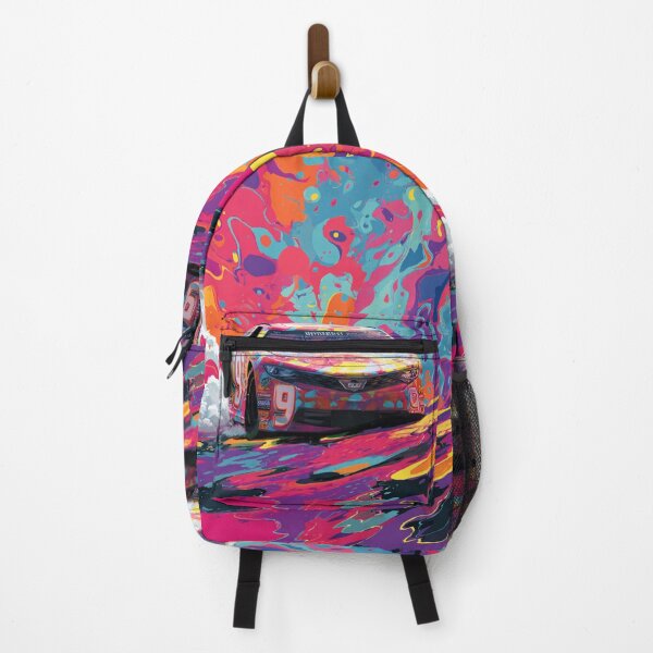 Item preview, Psychedelic twist on a NASCAR scene with bold colours and abstract shapes Art Inspired By Nature And The Active Outdoors designed and sold by CDC40.