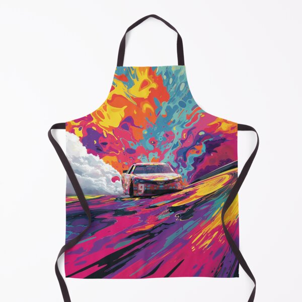 Item preview, Psychedelic twist on a NASCAR scene with bold colours and abstract shapes Art Inspired By Nature And The Active Outdoors designed and sold by CDC40.