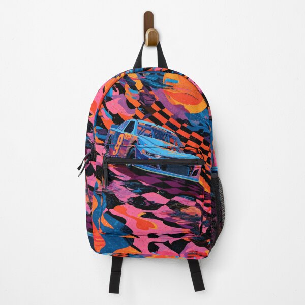 Item preview, Psychedelic twist on a NASCAR scene with bold colours and abstract shapes Art Inspired By Nature And The Active Outdoors designed and sold by CDC40.