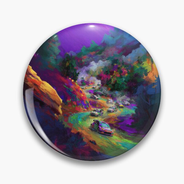 Item preview, Abstract depiction of rally cars racing through rough terrain with vibrant colours Art Inspired By Nature And The Active Outdoors designed and sold by CDC40.