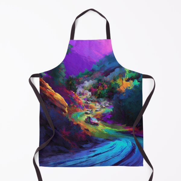 Item preview, Abstract depiction of rally cars racing through rough terrain with vibrant colours Art Inspired By Nature And The Active Outdoors designed and sold by CDC40.