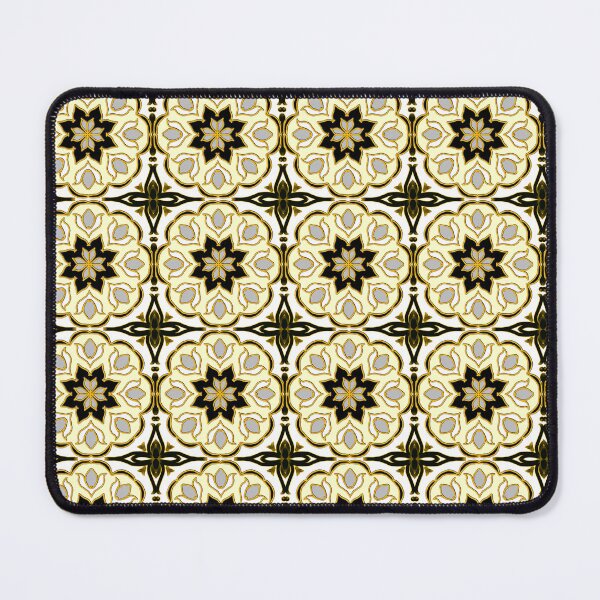 Item preview, Yellow and black floral square designed and sold by ManalArtPro.