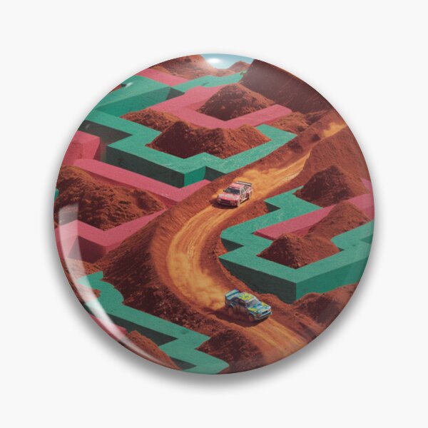 Item preview, Cars navigating through dirt tracks amidst geometric patterns Art Inspired By Nature And The Active Outdoors designed and sold by CDC40.
