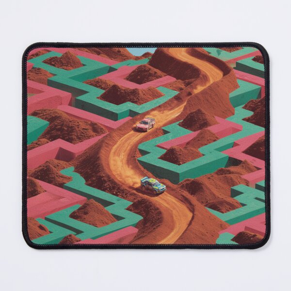 Item preview, Cars navigating through dirt tracks amidst geometric patterns Art Inspired By Nature And The Active Outdoors designed and sold by CDC40.
