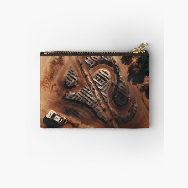 Item preview, Cars navigating through dirt tracks amidst geometric patterns Art Inspired By Nature And The Active Outdoors designed and sold by CDC40.