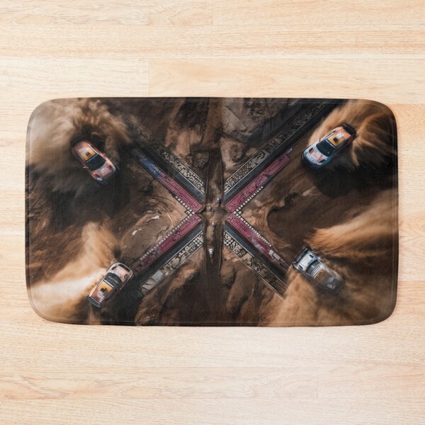 Item preview, Cars navigating through dirt tracks amidst geometric patterns Art Inspired By Nature And The Active Outdoors designed and sold by CDC40.