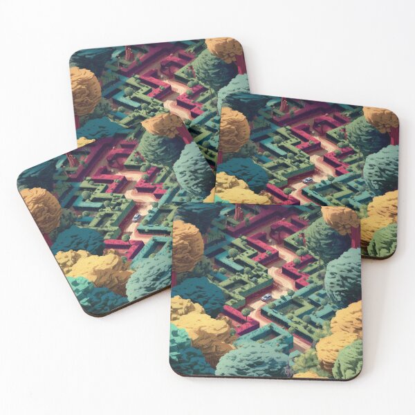 Item preview, Cars navigating through dirt tracks amidst geometric patterns Art Inspired By Nature And The Active Outdoors designed and sold by CDC40.