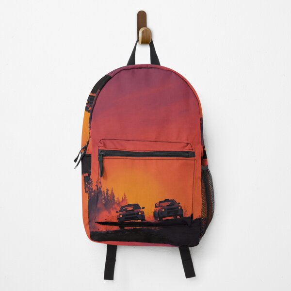 Item preview, Sunset gradient backdrop with rally cars in action Art Inspired By Nature And The Active Outdoors designed and sold by CDC40.