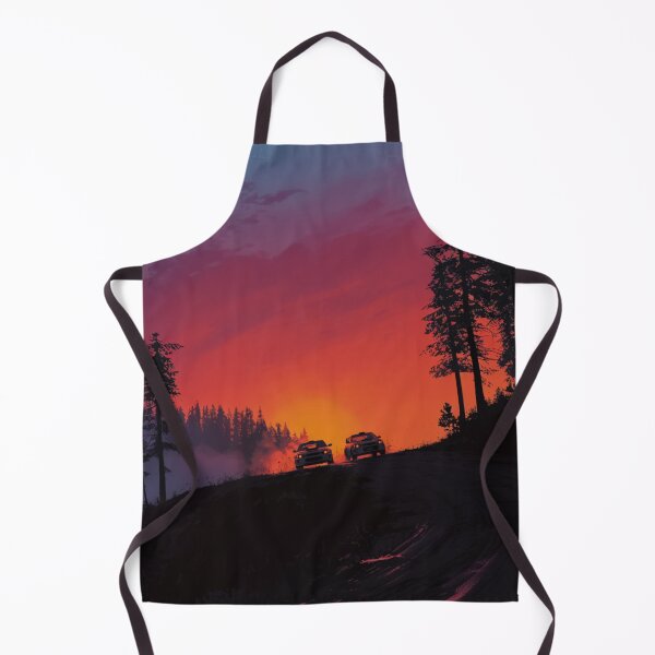 Item preview, Sunset gradient backdrop with rally cars in action Art Inspired By Nature And The Active Outdoors designed and sold by CDC40.